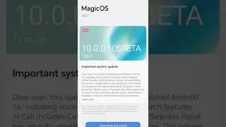 Magic OS 10 Full ChangeLog(HONOR Magic 7) Pro(Android 16) #honor #magicos10 #android16 #beta #viral