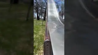 Giant vintage metal slipper slide fail