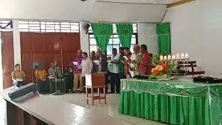 Pujian dari PKB GKI Pengharapan pada ibadah PKB GKI Klasis Port Numbay di GKI Bahtera Hayat Hamadi
