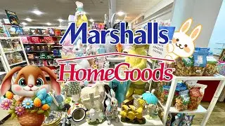 HOMEGOODS & MARSHALLS EASTER & SPRING DECOR 2025 | NEW FINDS & SHOP WITH ME