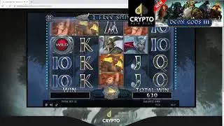 Have A Good Time Playing Demi Gods III Slot Machine on CryptoFairPlay.com