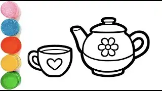 How To Draw a Cute Tea Pot Drawing | Tea Pot Drawing Easy | Beautiful Tea Pot Drawing Step by Step