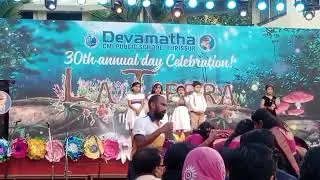 Welcome speech by Evlin on 30th Annual day celebration of DEVAMATHA CMI PUBLIC SCHOOL #2025