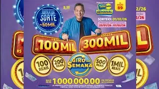 TELE SENA SEMANAL edi&ccedil;&atilde;o 89 Sorteio 01/02/2026 - 5 reais - lil&aacute;s 