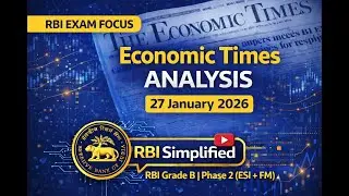 Economic Times Analysis – 27 January 2026 | RBI • Economy • Banking Current Affairs