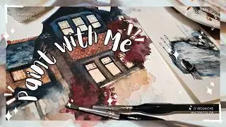 Painting Architecture and Landscape ✮⋆˙  | Illustration with Gouache // Art Vlog