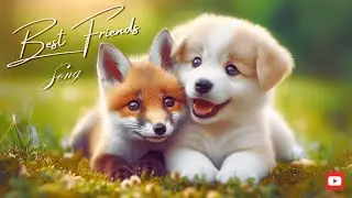 Best Friends Heartwarming Fox Cub & Puppy Story with a Cute Song