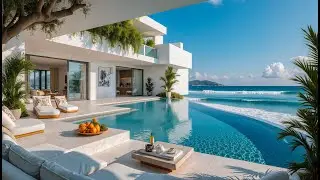 Morning Jazz With Ocean Wave & Sea Breeze To Start The Day - Dreamy Jazz Melody With Coastal Resort