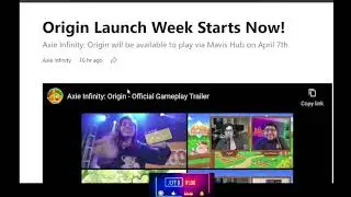 AXIE ORIGIN LAUNCH STARTS VIA MAVIS HUB I SLP PRICE PUMP TO THE MOON NA! SLP & AXIE LATEST UPDATES