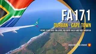 DBN - CPT FLYSAFAIR 🇿🇦 Very scenic flight over both cities and Table Mountain! SOUTH AFRICA 2025