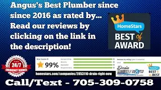 Angus's Best Plumber Since 2016, as rated by Homestars!
