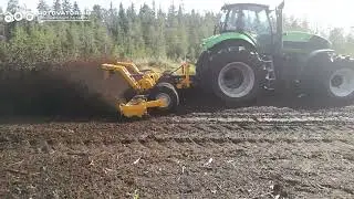 ВЫРАВНИВАЕМ ТОРФЯНОЕ ПОЛЕ на ФРЕЗЕ РЫХЛИТЕЛЕ MeriPEAT PM-9.0