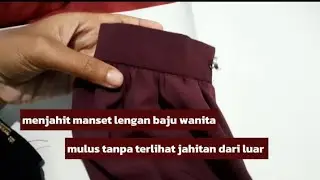 MENJAHIT MANSET LENGAN BAJU WANITA
