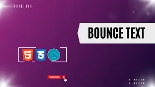Bounce Text | Bounce Fade In Text Animation Using HTML & CSS |WhizMaster
