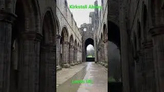 Walking through historic Kirkstall Abbey near Leeds UK