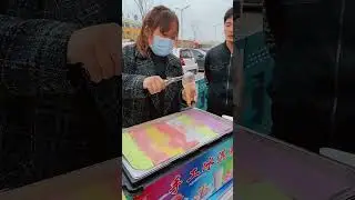 Happy injoy with cool ice cream #icecreamrolls #street