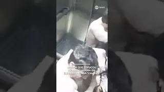 Agressor que sufocou mulher em elevador diz que v&iacute;tima &ldquo;fingiu desmaio&rdquo; | #SBTNot&iacute;cias