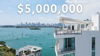 Inside a $5M Miami Beach Penthouse with MASSIVE Rooftop Terrace, TWO Boat Docks, & 270 Degree Views