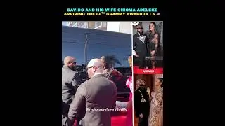 Davido and his beautiful wife, Chioma Adeleke arriving the 68th #grammyawards ceremony in LA 🇺🇸