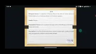 Plant Fibers VIDEO