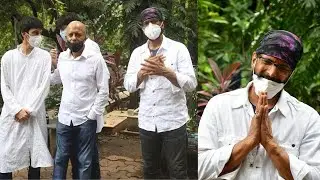 Javed Jaffrey Sweet Gesture With Media At Dad Jagdeep's Last Journey |Naved Jaffrey |Meezaan Jaffrey