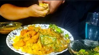 Nga Thongba, Yerum ngouba, Singju Mukbang ( fish curry, egg fried, Spicy Manipuri veg salad Mukbang)