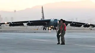 B-52 Stratofortress Bomber Post-Flight Inspections at Red Flag 2025 | Nellis AFB