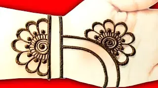 Most Beautiful Gol tikki mehndi design | Easy Arabic mehndi |Simple Mehandi design @CrazyMehndi