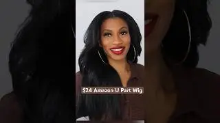 $24 Amazon U Part wig blends Perfectly #hairtutorial #hair #amazonfinds #shorts link in comments