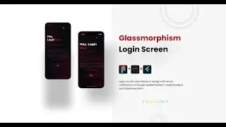 Flutter Dark Theme Login Page | Flutter Glassmorphism |  Radial & Linear Gradient