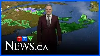 Rain moves north towards the Maritimes