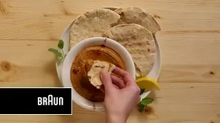 Recept Braun MultiQuick 9 staafmixer | Pittige hummus met gember