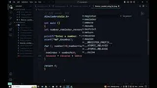 Reverse number in c on vs code studio in nepali language