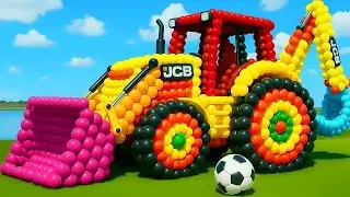 The mascot vibrato assistant JCB and Tractor placed on the football field is popular, co produced