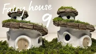 DIY living Fairy House in a terrarium - made of natural & recycled materials