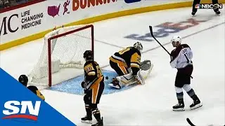 Wide Open Matt Calvert Bashes One-Timer Past Matt Murray