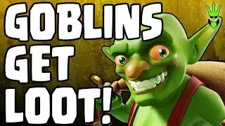 GOBLINS GET LOOT! - TH9 Mass Goblin / Goblin Knife Farming - Clash of Clans - Easy DE Farming