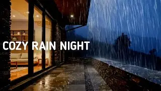 EXTREME RAIN AT NIGHT 🌧️ | Cozy Modern House Ambience for Deep Sleep | Bayu Rain ASMR
