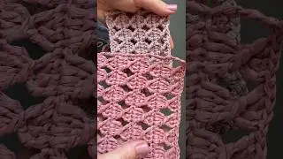 Красивый узор крючком "бантики"... Вязание крючком... #crochet