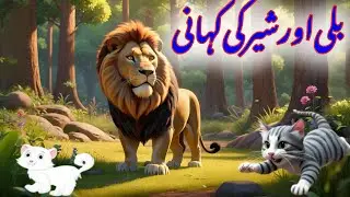 The Cat and Lion King 3D Kids Urdu Moral Stories | Desi comedy video | cs bisht vines | Bili sher ki