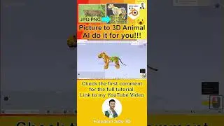 Picture to 3D Animal | AI Do it for you | Rigging | Blender |  Modeling #blender #ai  #Modeling