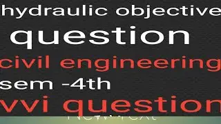 hydraulic objective question a/c to sbte, civil engineering 4thsem.2022