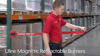 Uline Magnetic Retractable Barrier