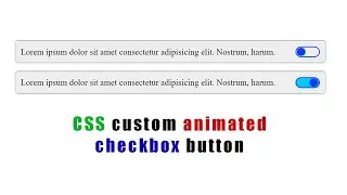 Make CSS switch / toggle / custom  / checkbox button  | How to make input button in HTML / CSS