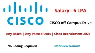 Cisco Off Campus Drive 2021 | Any Passed out | Any Degree | Cisco Jobs For Freshers Recruitment