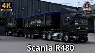 🌾 Força e tradição na estrada | Scania R480 transportando trigo até Vitória da Conquista | ETS2