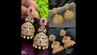 Latest One Gram Gold Jhumka Earring Collections / Matte Finish Jimikki / New Jhumka Earring Designs