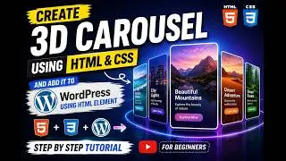Create a Stunning 3D Carousel Using HTML & CSS | Add It to WordPress Without a Plugin