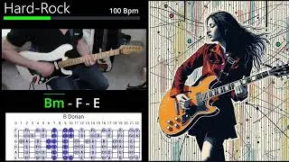 Rumbling Hard Rock - Guitar Backing Track in B