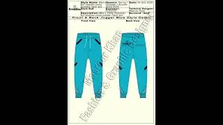 Mens Detachable Long Sleeves Track Suit Design - By Masroor Khan #art #sportsattire #drawing